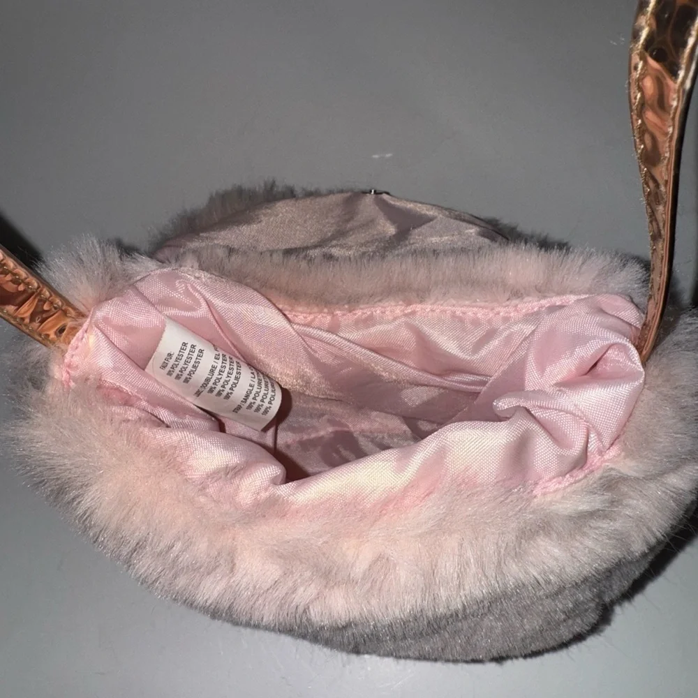 Lovely Bow, Mini Shoulder Bag/Cross body Bags faux fur pink